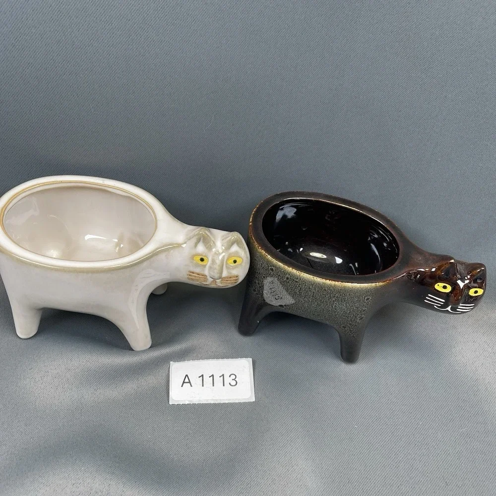 Pair of Cat Planter Animal Succulent Plant Pots 5.5